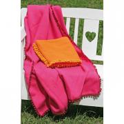 Decke Kuscheldecke Plaid orange 125x150cm