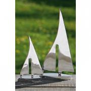Dekoobjekt Segelboot Alu-Boot silber 37cm