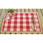 Artefina Tischset rot kariert 33x48cm H�kelbord�re