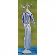 Schmuckbste Schmuckhalter wei blau 36cm