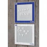 Magnettafel Memoboard maritim Yacht Club blau 40x40
