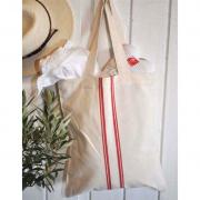 Artefina Tasche Einkaufstasche rot wei�