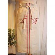 Artefina Sch�rze rot wei� mit Stickerei 80cm
