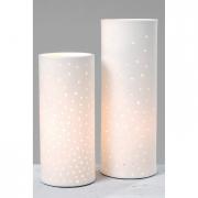 Lampe Tischlampe Porzellan Relax wei� 28cm