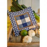 Artefina Topflappen blau wei� kariert 2tlg.