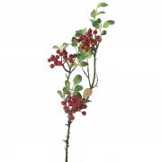 Beerenzweig Kunstblume Zweig mit Beeren rot 60cm