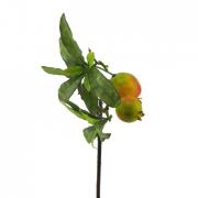 Granatapfelzweig Kunstblume Granatapfel orange 38cm