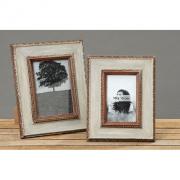 Bilderrahmen a. Holz creme-braun 23x28cm