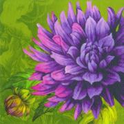 IHR Servietten Lunch 33x33cm Dahlie lila Purple Passion