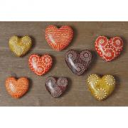 Herz aus Speckstein 8cm rot-orange