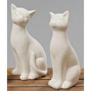 Dekofigur Katze Porzellan Skulptur Mod. B 25cm