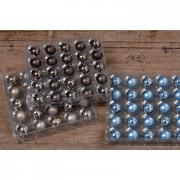 Christbaumkugeln Baumschmuck Kugel Sortiment blau 25tlg.
