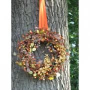 Kranz T�rkranz Herbst mit Hagebutten 45cm