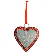 Dekoh�nger Herz Metall Anh�nger blau-rot 9cm