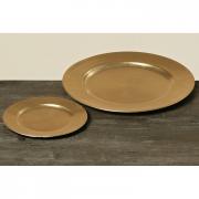Dekoteller Platzteller Kunststoff gold 20cm