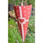 Artefina Spitzt�te rot wei� mit Herz 30cm