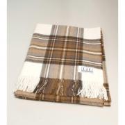 Decke Wolldecke Lambswool Nature Dress Stewart Karo beige braun