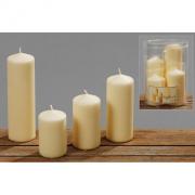 Kerzen Set Stumpenkerzen creme 4tlg. 10-20cm