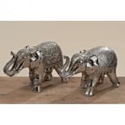 Elefant Dekofigur Skulptur silber 18cm Mod. B