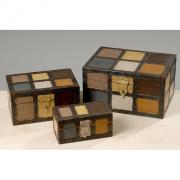 Truhe Aufbewahrungsbox mit Metallbeschl�gen Gr. M