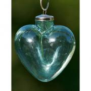 Dekoh�nger H�nger Herz aus Glas transparent blau 10cm