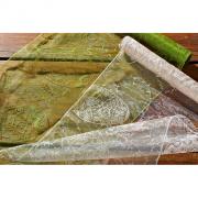 Dekostoff Organza Stoff a. Rolle gr�n 2m