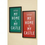 Bild My Home is my Castle Wandbild gr�n 62x32cm