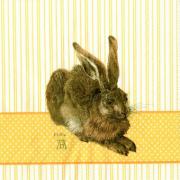 IHR Servietten Lunch 33x33cm D�rer Hase gelb