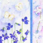 IHR Servietten Cocktail 25x25cm Purple Spring Veilchen