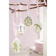 Glaseier mit Bl�tenmotiven Set 2tlg. Mod. A Osterdekoration