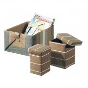 Box Aufbewahrungsbox a. Bast-Geflecht m. Deckel gro�