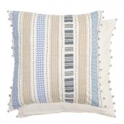 Clayre & Eef Kissen Kissenh�lle blau creme Patchwork KT 50x50cm