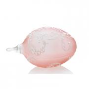 Ei Osterei aus Glas rosa handbemalt 7,5cm