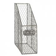 Clayre & Eef Zeitschriftensammler Shabby Chic Metall antikgrau