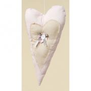 Dekoh�nger Herz aus Stoff rosa - beige 25cm