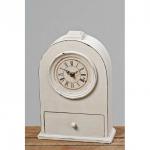 Uhr Tischuhr Landhaus wei� Vintage 33cm