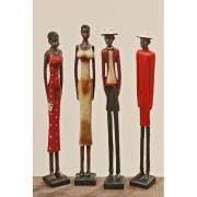 Dekofiguren - Set Ghana Afrika 4 tlg. 30cm