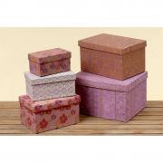 Aufbewahrungsbox Geschenkschachtel mit Ornamentmuster lila 21,5c