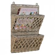 Clayre & Eef  Zeitungshalter Wandkorb mit 2 F�chern 56cm