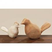 Dekofigur Vogel aus Holz geschnitzt 20cm