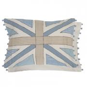 Clayre & Eef Kissen Patchwork Union Jack blau 35x50cm