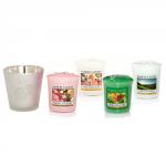 Yankee Candle Sampler-Set m. Votivhalter Rose white