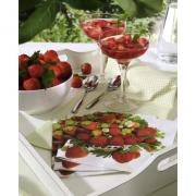 IHR Servietten Cocktail 25x25cm Strawberry Bowl Erdbeeren