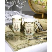 IHR Becher Porzellan Map of the World Weltkarte