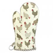 Clayre & Eef CAO Ofenhandschuh beige kariert H�hner