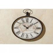 Uhr Wanduhr Metall Weltkarte Vintage XL