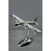 Dekoobjekt Flugzeug Aluminium silber