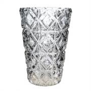 Hbsch Interior Vase aus Glas mit Rautenmuster 15cm