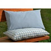 Kissen blau wei� gestreift 60 x 35cm