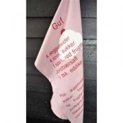 Artefina K�chenhandtuch Geschirrtuch rosa mit Rezept Guf